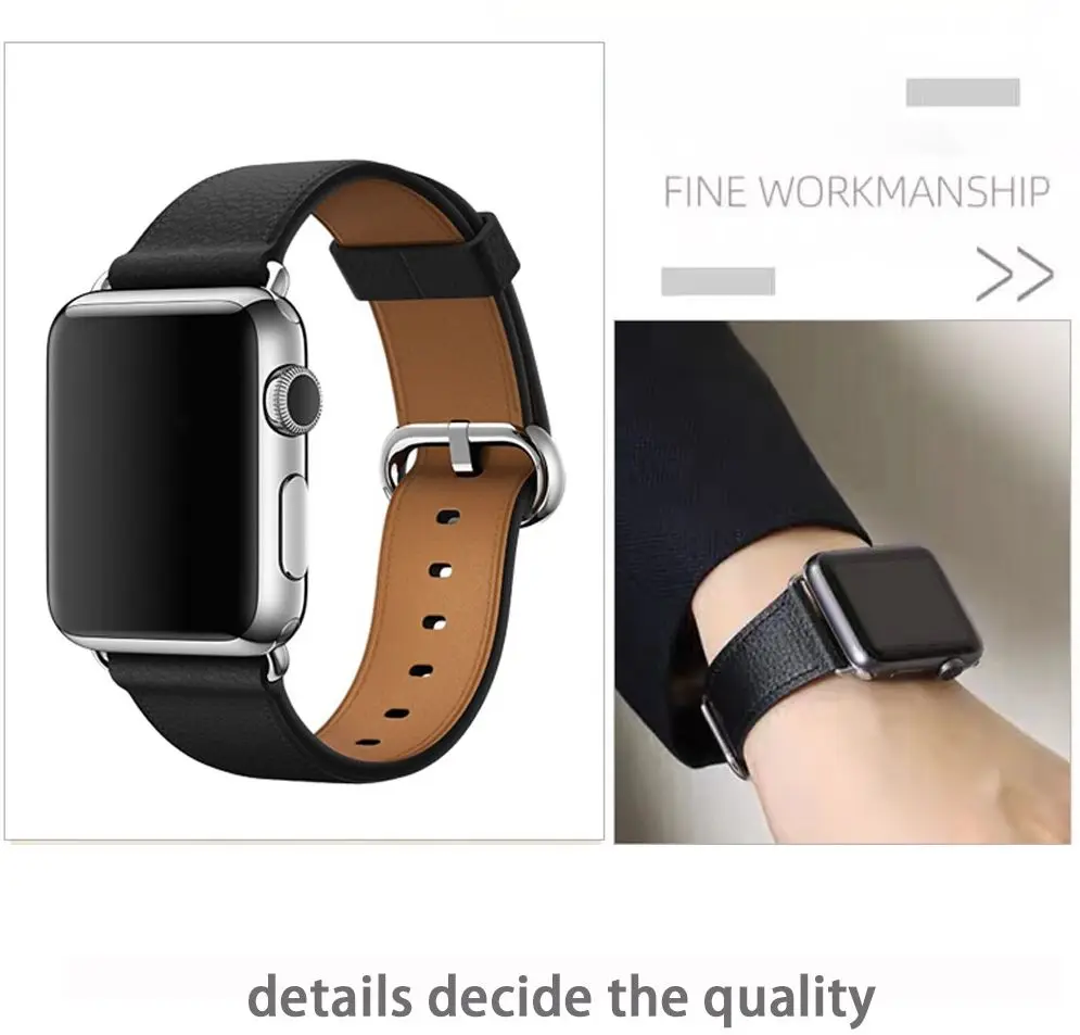 Samrt Watch Band for Apple Watch Band Series 6 SE 5 4 3 2 1 Leather Strap 44mm 38mm 42mm 40mm Samrt Watch Band for Apple Watch Band Series 6 SE 5 4 3 2 1 Leather Strap 44mm 38mm 42mm 40mm