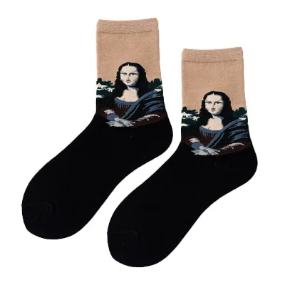 13 Женские носки носки хлопок носки с принтом носки смешные милые носки художественные носки носки короткие носки ван гог модные носки носки женские хлопок носки женские с принтомноски с надписяминоски с авокадо - Цвет: 13