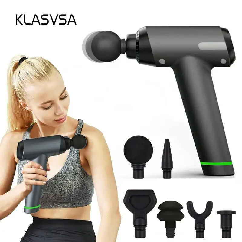 KLASVSA массажный пистолет, массажер для мышц, Глубокое расслабление, облегчение боли, электрический массажер, расслабляющий массаж