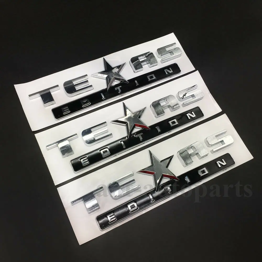 

3pcs Texas Edition Star Flag Car Auto Body Side Emblems Badge Decal Sticker ABS