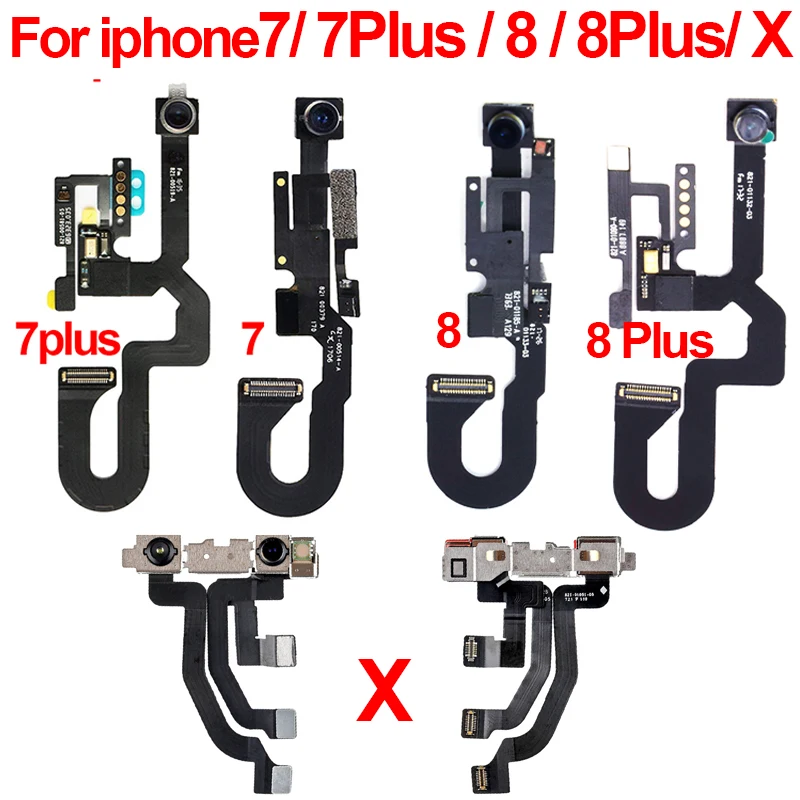 10 шт. оригинал для iPhone 7 Plus 8 X фронтальная камера гибкий кабель задняя сторона с