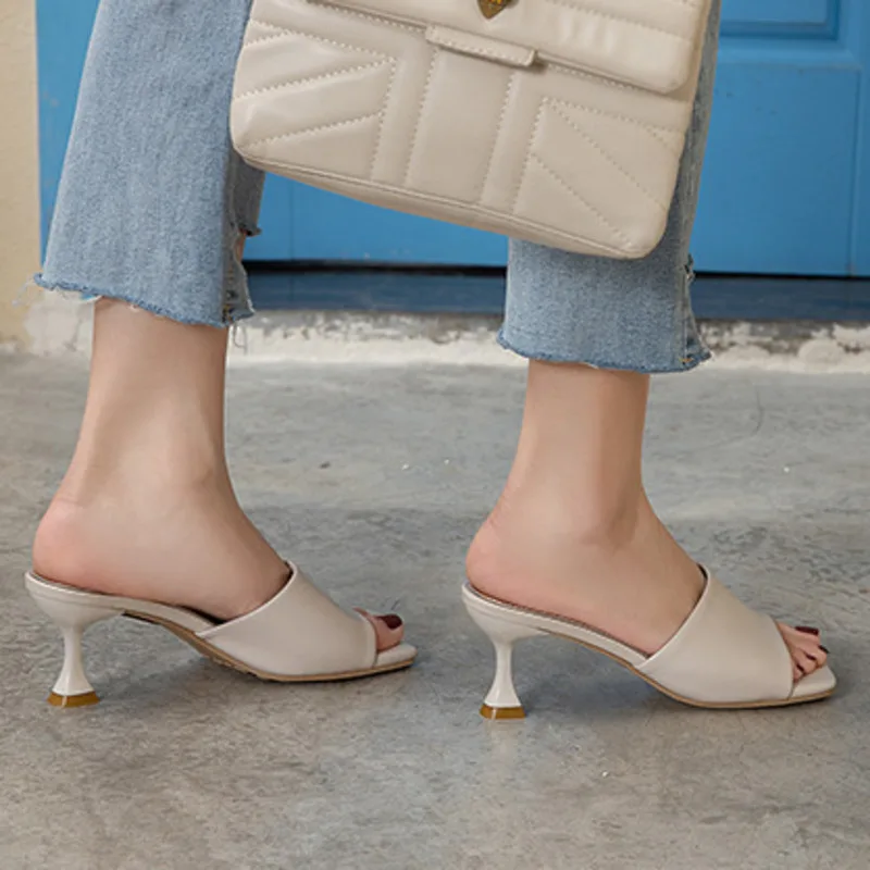 

Luxury Slides Design Women 2020 6cm High Heels Mules Fetish Summer Sandals Stiletto Heels Slippers Prom Platform Stripper Shoes