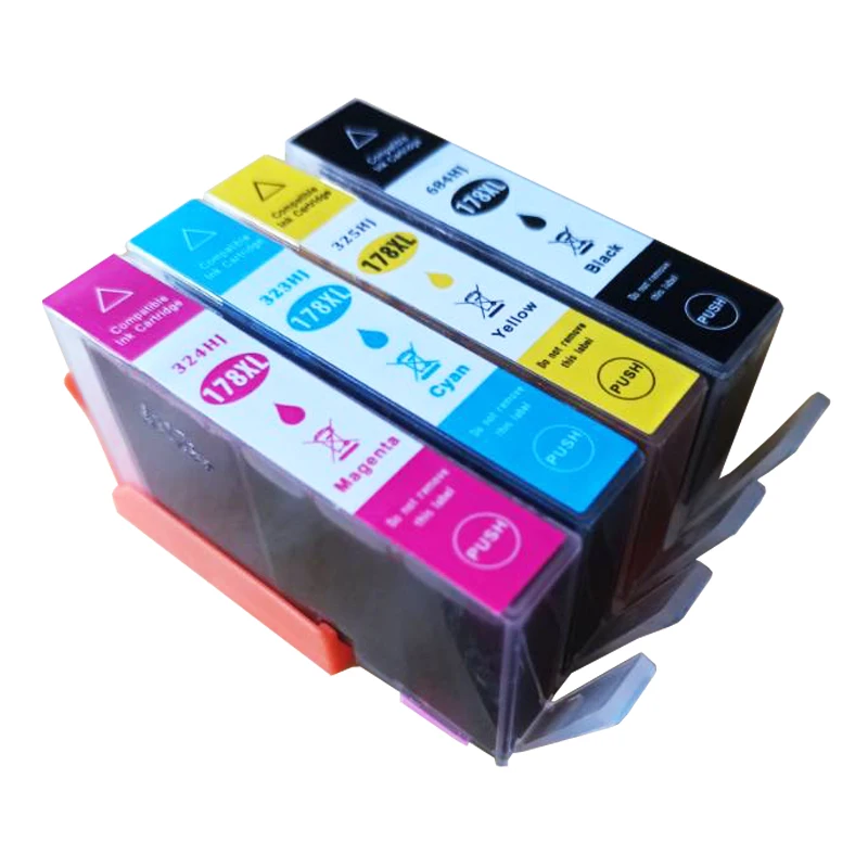 4 Pcs Compatible Ink for HP 178 XL 4610 4620 4622 C309A B109 B209 B210 C6380 5510 5520 7510 3070A Inkjet Cartridge (hp178) | Компьютеры и