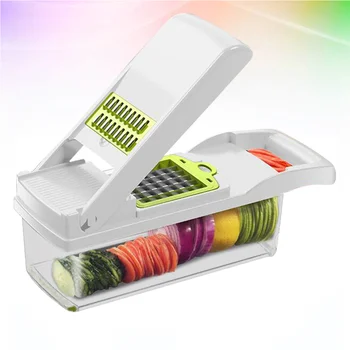 

1pc Multifunctional Vegetable Potato Slicer Set Chopper Grater Carrot Cutter Shredder Kitchen Tool (White)