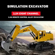 1:24 Металлический Литой экскаватор строительный грузовик Игрушечный трактор, тяжелый металлический экскаватор модель Строительная игрушка