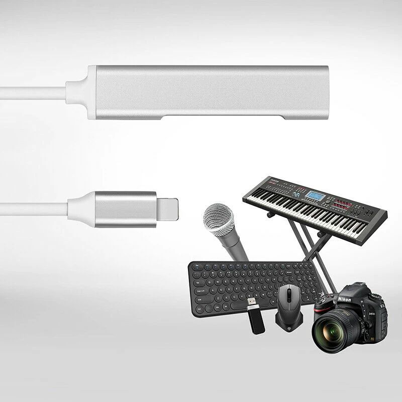 3 порта USB 0 концентратор разветвитель OTG адаптер для IPhone 8 Pin Lightning к камеры