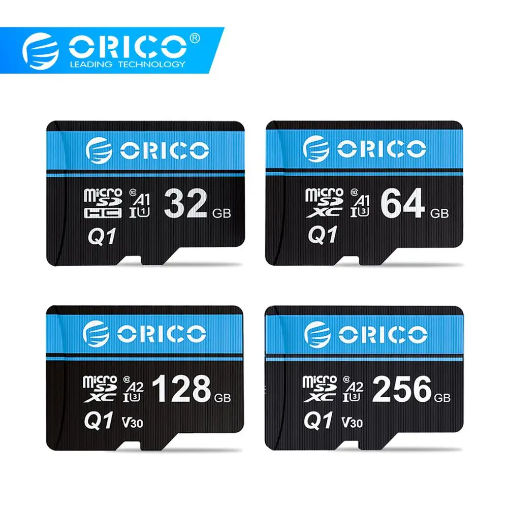 ORICO Micro SD Card Memory Card 256GB 128GB 64GB 32GB 80MB/S mini TF car Micro sd card Class10 flash card Memory 32GB TF Card