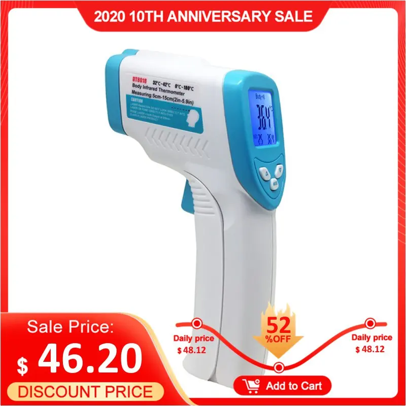 

Non Contact Forehead Thermometer Infrared Digital Thermometer FDA CE Multi-used LCD Screen Body Temperature Fever Measure