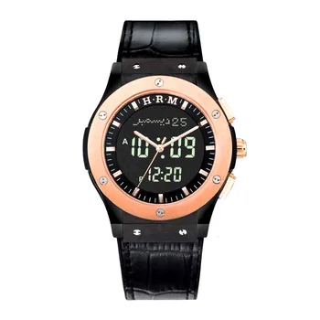 

Al Fajr Watch for Muslim with Qibla and Prayer Times Harameen Wristwatch with Hijri Calandar and Compass