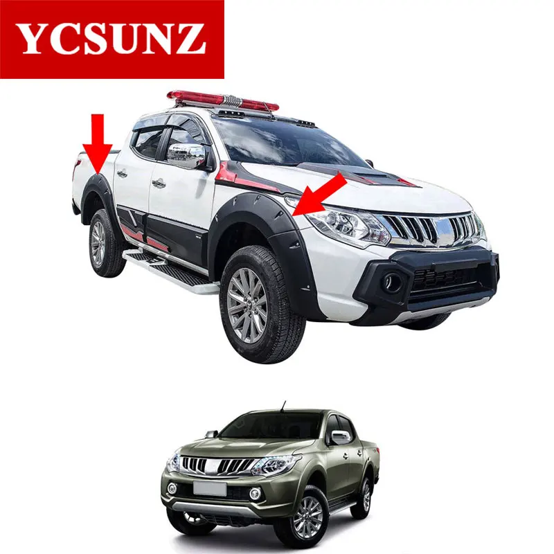 2016 2019 брызговик для Mitsubishi Triton аксессуары 9 дюймов черный L200 2017 2018 YCSUNZ|Грязезащита|