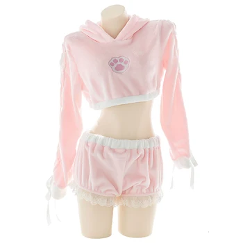 Sexy Pink Bunny Girl Homewear 5