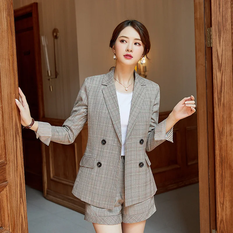 

Plaid Small Suit WOMEN'S Dress 2019 Spring And Autumn Korean-style Slim Fit Loose-Fit British-Style Western Style Elegant Leisur