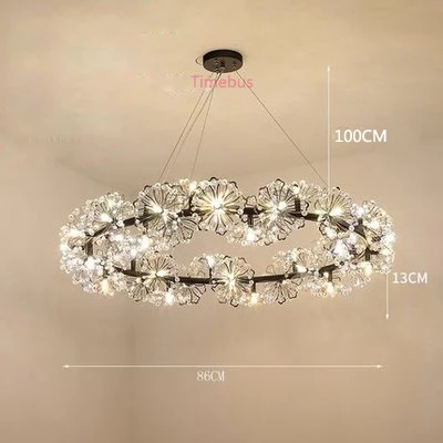Black 45 light Скандинавские Современные хрустальные люстры светодиодные люстры освещение индивидуальная спальня светодиодная Подвесная лампа модная гостиная хрустальная лампа для комнаты - Цвет абажура: Black 45 light