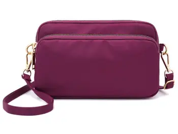 

Hot 2020 Women Shoulder Messenger Bag Ladies Trendy Small Square Bag Waterproof Nylon Cloth Bag Coin Purse