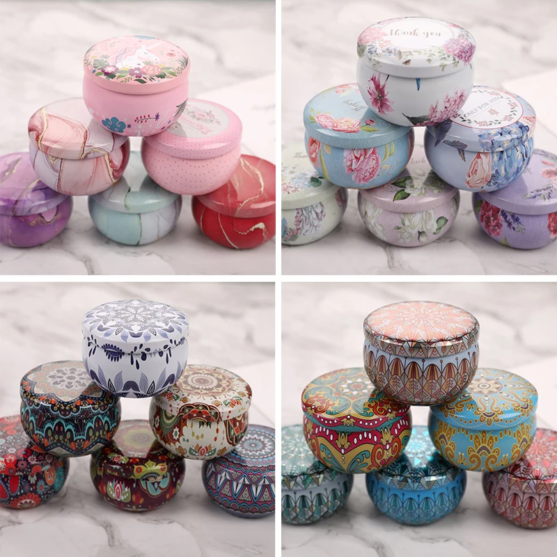 6 Pcs Candle Tin Jars DIY Making kit Holder Storage Case for Dry | Дом и сад
