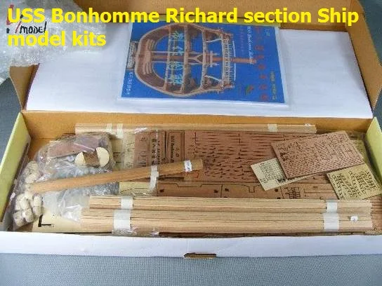Весы 1/48 USS Bonhomme Рихард Раздел корабль модельные наборы+ роскошная внутренняя структура украшения модели наборы+ деревянные бочки