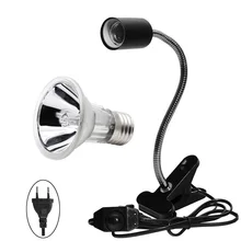 Réptil de alta qualidade 97% uva e 3% uvb halogênio lâmpada kit com clip-on titular tartaruga basking bulbo lâmpada calor à prova de salpicos