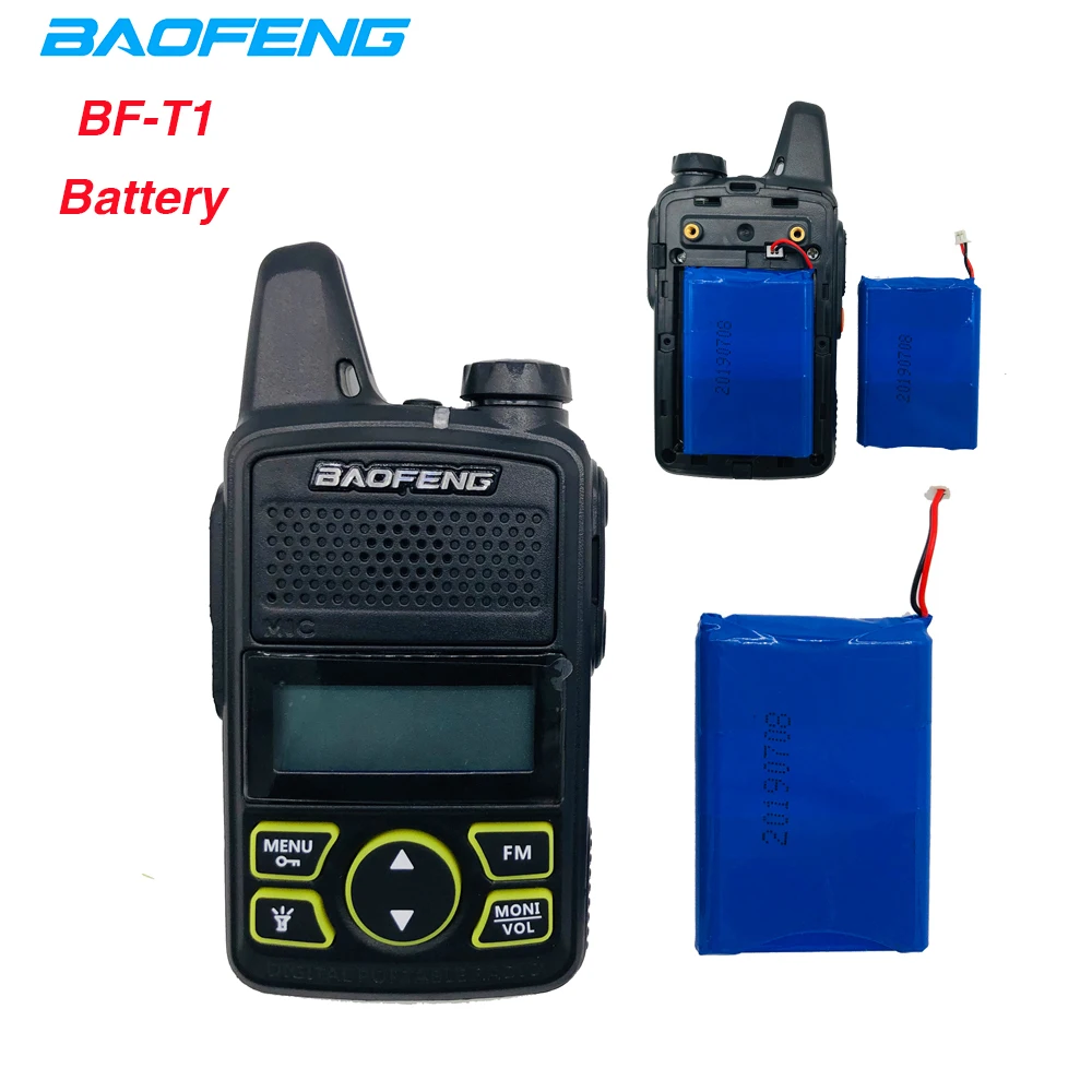 

100% Original BAOFENG BF-T1 3.7V 1500mAh Li-ion battery for BF T1 Walkie Talkie baofeng bf-t1 Mini Two Way Radio Accessories T1