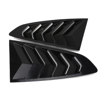 

2Pcs Bright Black Vents Window Louver Car Scoop Cover For Ford Mustang 2015-2017 E7CA