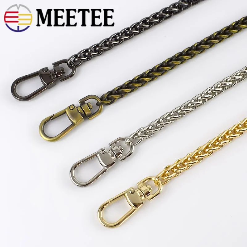 Meetee 7mm Width 120cm Metal Chain Straps Purse Bag Handbag Replacement Crossbody Strap Parts Hardware Accessories | Дом и сад