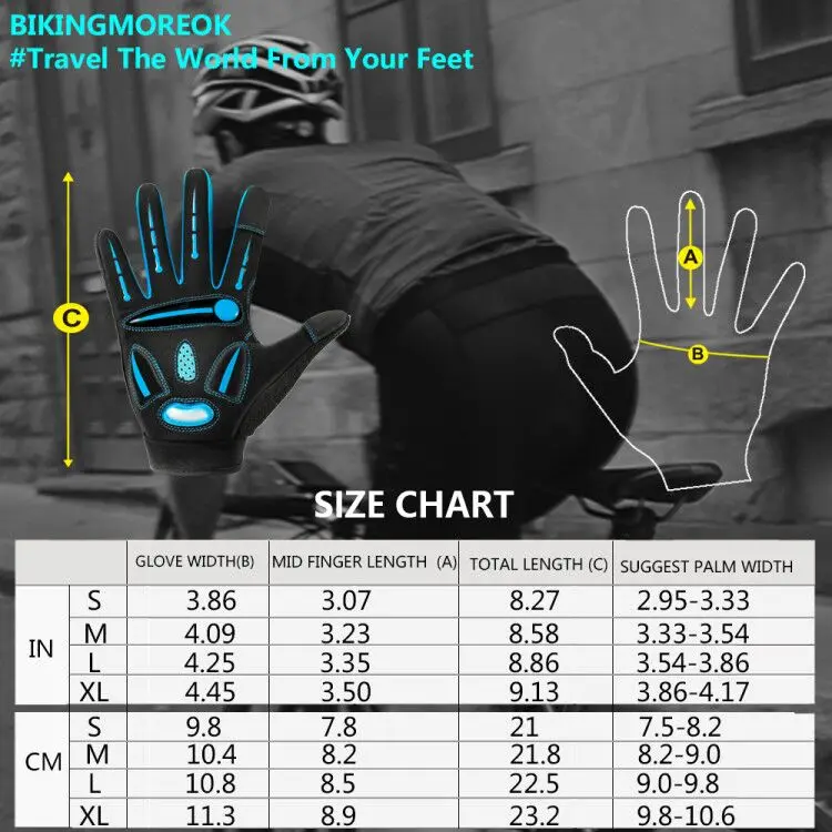 MOREOK Cycling Gloves Gel Shockproof MTB Road Bike Gloves Breathable Durable Bicycle Gloves Non-slip Biking Glove for Men Women 6