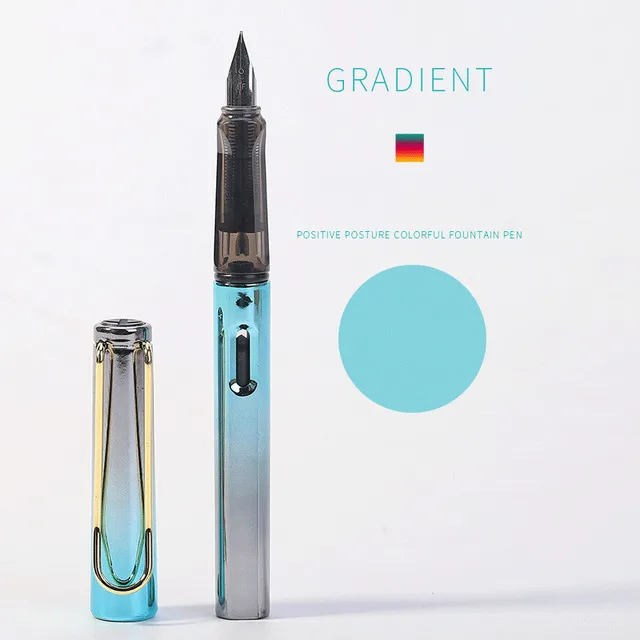 2021 New Fountain Pen Fashion Popular Plastic Colorful Classic Business Gift Ink Pens Nice Office Pen Gift Gradient Color 640