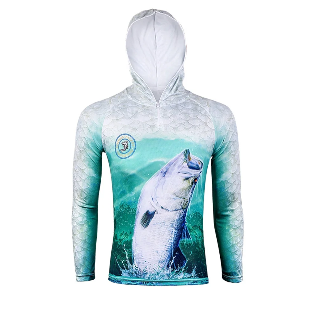 SPORTSHUB Ultra-Light Hooded Fishing Clothings Quick Dry Sun Protection Fishing