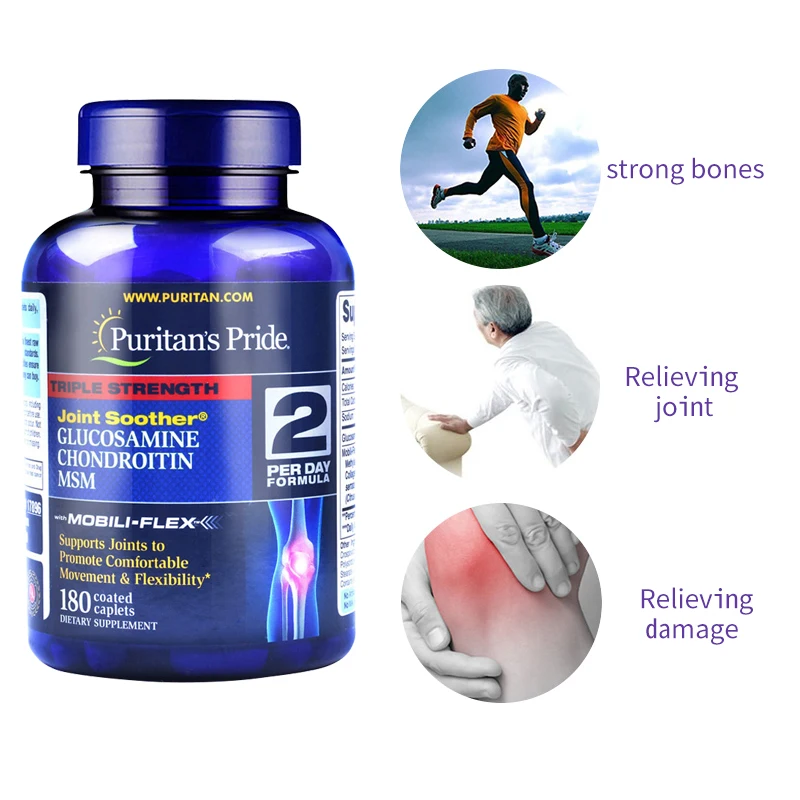 Glucosamine, Chondroitin и Msm 180 шт поддерживает суставы, чтобы обеспечить комфортное движение и гибкость
