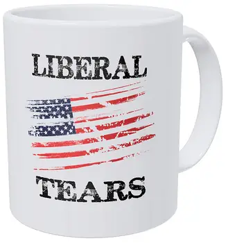 

Liberal Tears American Flag Republican 11 Ounces Funny Coffee Mug