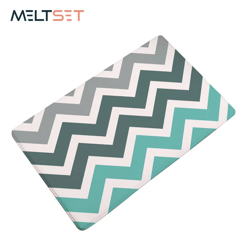 

Geometric Floor Mat Ripple Pattern Carpet Kitchen Strip Design Rugs Anti-slip Entrance Doormat Home Decor
