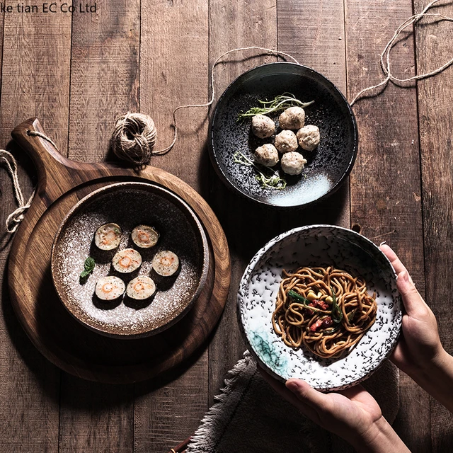 Ciotola per Ramen istantaneo giapponese con coperchio ciotole per zuppa di  insalata di Noodle di grande capacità in ceramica retrò forniture per la  tavola da cucina per la casa - AliExpress