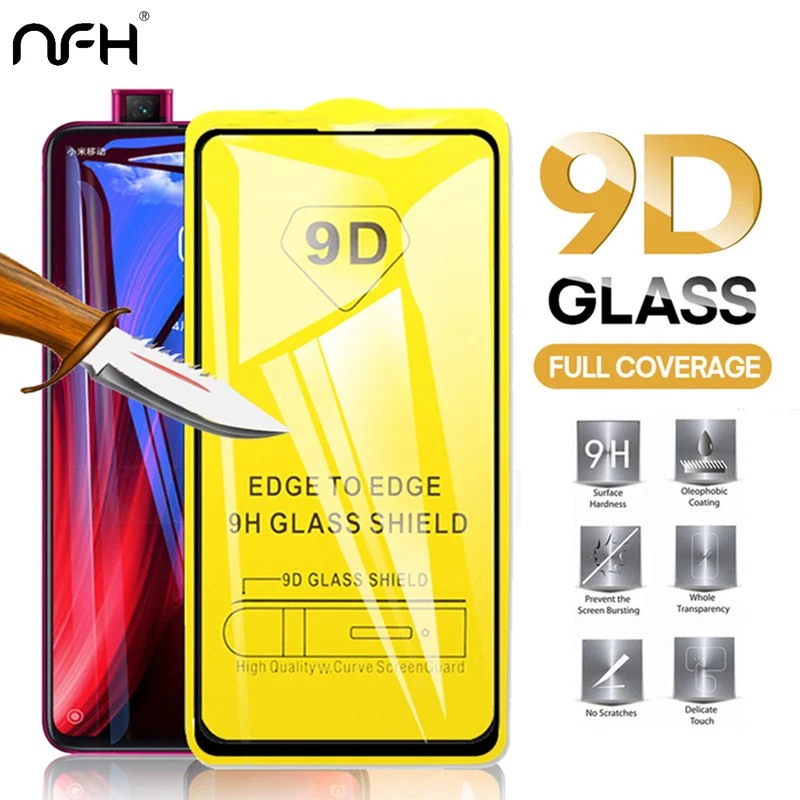 

NFH 9D Full Glue Cover Protective Glass on the For Xiaomi Mi 9T Redmi K20 Screen Protector 9H Film For Xiaomi 9T Safety Glass
