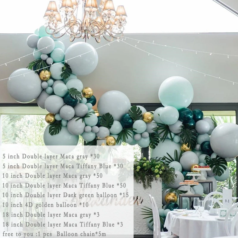 Balloon Arch 373 шт набор воздушных шаров двойной слой Макарон пастельный латексный Воздушный Шар Комплект гирлянды темно-зеленый баллон день рождения Свадебные украшения - Цвет: Balloon Arch