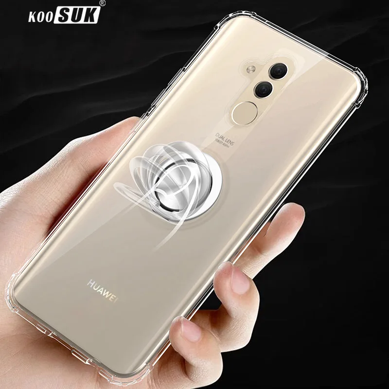 Роскошные противоударные мягкие чехлы-держатели для Huawei Mate 20 Lite полное покрытие
