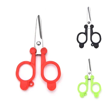 

2017 1pc Multicolor Useful Trimming Scissors Nippers Clippers Sewing Embroidery Yarn Stainless Steel folding small scissors
