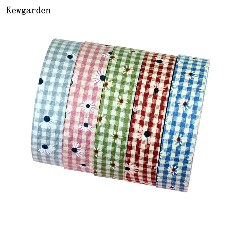 Kewgarden 1 &quot1 5&quot 38 мм 25 10 клетчатая Маргаритка тканевая полоска для ношения слоями