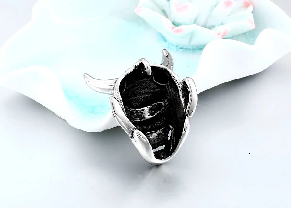 BEIERStainless steel Evil Oni Noh Hannya ожерелье с подвеской-маской, кошелек, соединитель, Очаровательная цепочка,, подарок на Хэллоуин, BP8-382