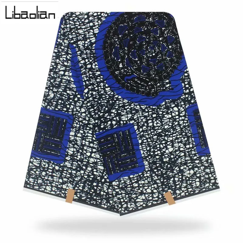 Африканский Воск принты ткань настоящий мягкий хлопок 6 ярдов/шт Гарантия Голландский Настоящий Воск для лоскутное шитье F912-09