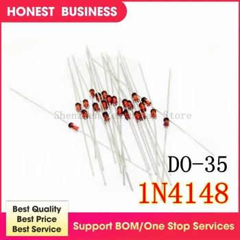 

100PCS/lot 1N4148 IN4148 DO-35 High-speed switching In Stock