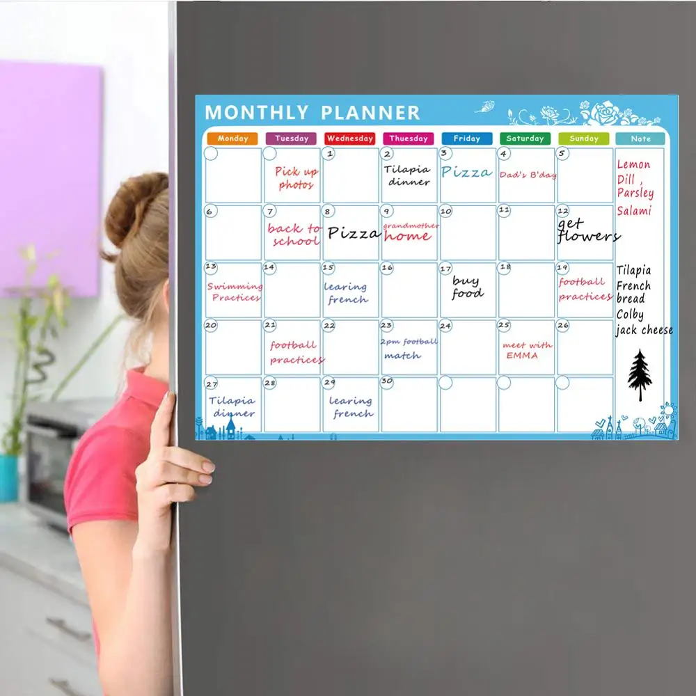 Versatile Magnetic Chore Chart by SmartPanda Family Whiteboard for... 