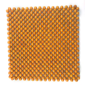 

Massage Air Ventilation Wooden Beaded Home Office Car Cushion Summer Interior Seat Cover Travel Portable Universal Ultra Comfort