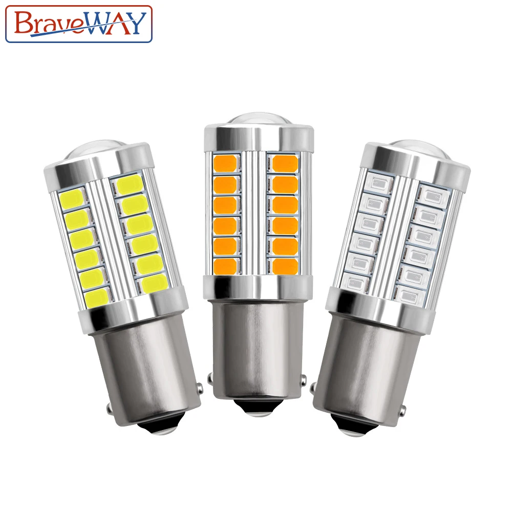 

BraveWay LED 1156 BA15S P21W 5630 Turn Signal Tail Backup Light Bulbs 1157 BAY15D 3157 LED Signal Reverse Brake Light Ice Lamp