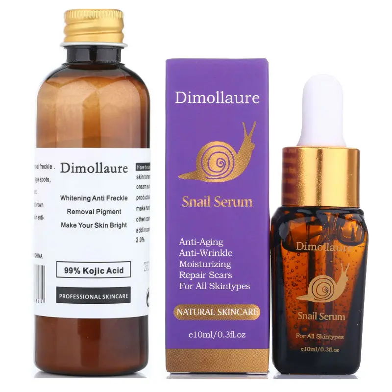 *dimollaure 30g Pure Kojic Acid Whitening Cream Snail Hyaluronic Acid Serum Removal Acne Scar