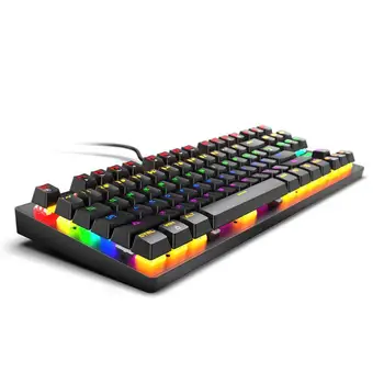 

K2 87 Keys Computer Mechanical Keyboard Waterproof Wired Gaming Gamer Mechanical Keyboard With Colorful Keycaps