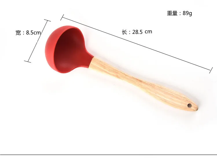 Набор кухонных принадлежностей с деревянной ручкой из силикагеля, 7 шт., высокотемпературные стойкие кухонные шпатель, антипригарный шпатель, кухонные инструменты для макияжа