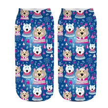 Забавные милые женские носки для рождественской вечеринки; повседневные носки из дышащего хлопка; женские удобные короткие носки без пятки с героями мультфильмов