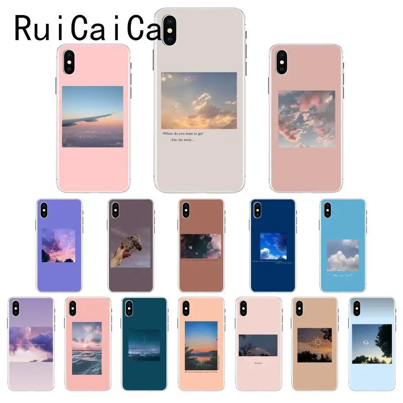 

Ruicaica Great art prints blooming Sky clouds Luxury Unique Phone Case Cover for iPhone 8 7 6 6S Plus X XS MAX 5 5S SE XR 10