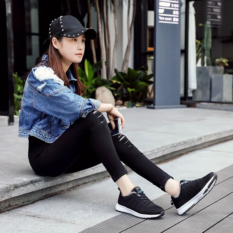 

Winter Brand Sports Cotton-padded Shoes Brushed And Thick Warm Shoes WOMEN'S Casual Shoes Thick Bottomed Anti-slip Students Runn