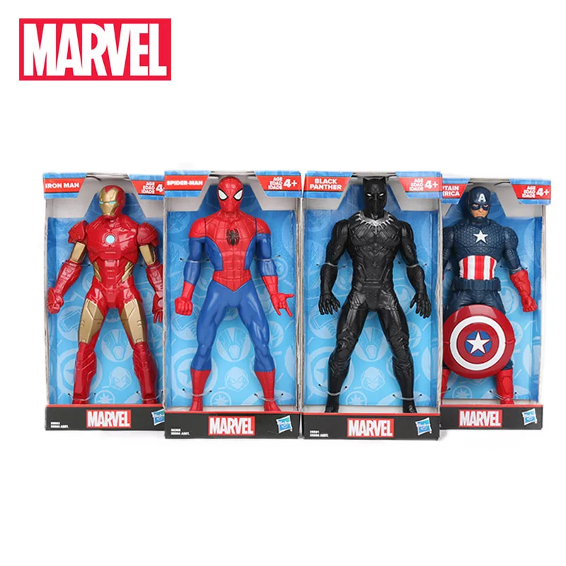 Классические 32,5 см игрушки Marvel Мстители 4 Человек-паук Черная пантера Железный человек Капитан Америка ПВХ Фигурки коллекционные куклы