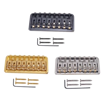 

8 String Roller Saddle Bridge For Electric Guitar With Mounting Screws and Wrench